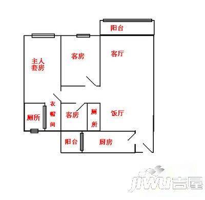 南陈村3室2厅1卫户型图