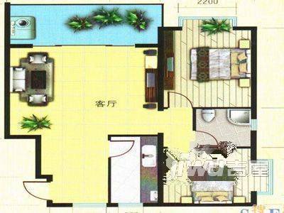 临江花园3室2厅2卫户型图