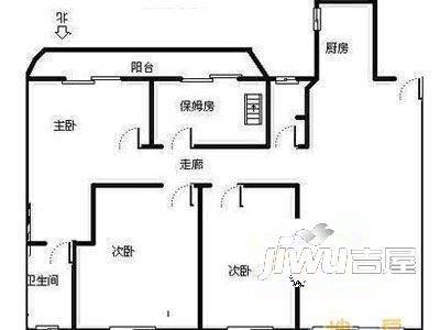 金谷华城别墅4室2厅1卫户型图