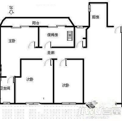 金谷华城别墅4室2厅1卫户型图