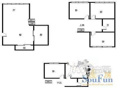 昆仑顺达花园3室1厅0卫户型图