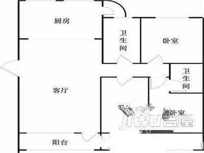 昆仑顺达花园3室1厅0卫户型图