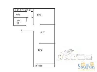 广成小区2室1厅1卫72㎡户型图