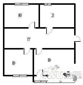 广成小区2室1厅1卫72㎡户型图