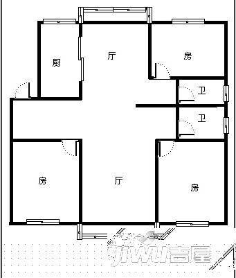 芳草园2室2厅1卫117㎡户型图