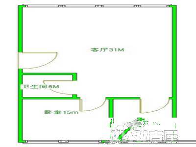 天皇堂新寓2室2厅1卫106㎡户型图