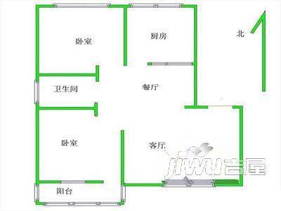 金星大厦3室2厅1卫户型图