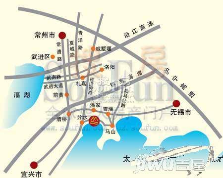 竺山湖小镇位置交通图图片