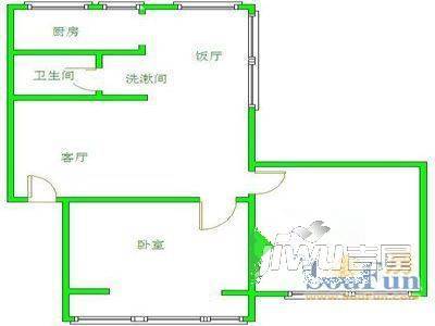 芦墅苑2室2厅1卫80㎡户型图