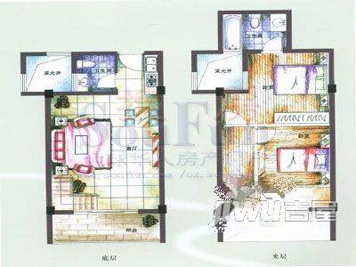 竺山湖小镇公寓2室2厅2卫户型图