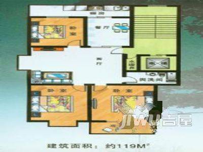 中凉二村2室2厅1卫77㎡户型图