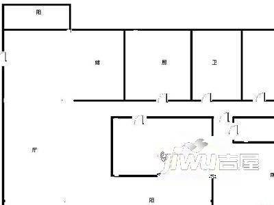 世纪名城2室1厅1卫户型图