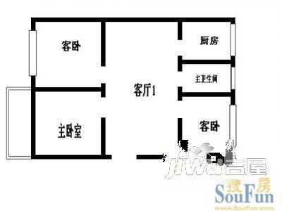 新华苑2室2厅1卫户型图