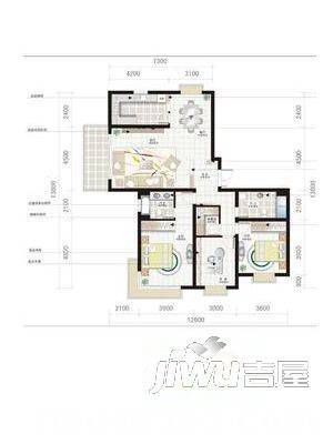 新华苑2室2厅1卫户型图