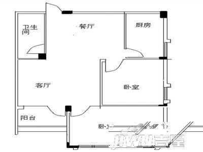 剑湖北区4室1厅1卫122㎡户型图