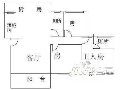 茶山巷2室1厅0卫户型图