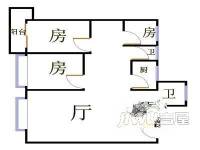 金桂公寓3室1厅1卫户型图