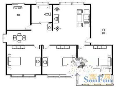 经纬巷小区3室1厅0卫户型图