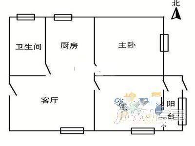 春江公寓楼2室1厅0卫户型图
