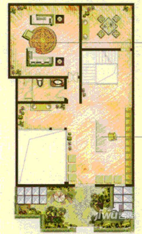 金桂公寓店面房3室2厅2卫户型图
