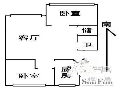 华林家园3室1厅1卫户型图