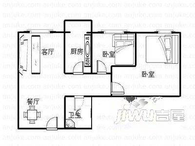 金源华庭3室1厅1卫户型图