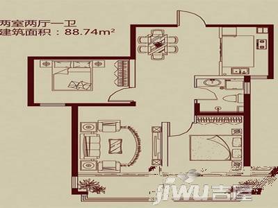 茂业泰富城1室1厅1卫60㎡户型图