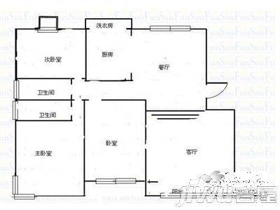 茂业泰富城1室1厅1卫60㎡户型图