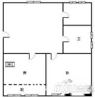 富强新村2室1厅1卫61㎡户型图