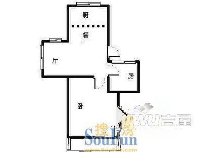 清潭西村3室1厅1卫户型图