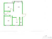 绿色家园3室1厅1卫户型图