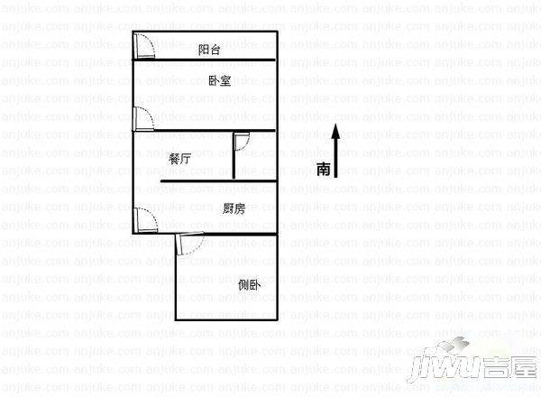 铁配新村1室1厅1卫户型图