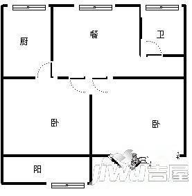 花园新村4室2厅2卫65㎡户型图