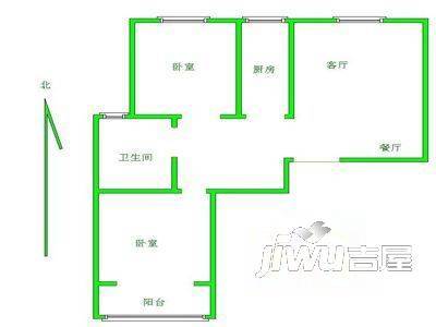 湖塘长虹村2室1厅1卫户型图