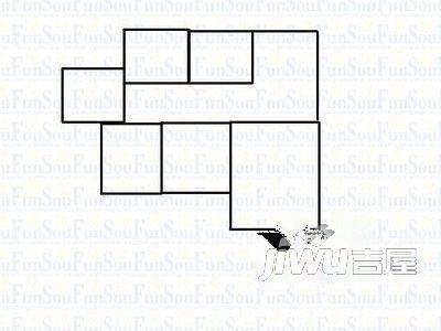 蓝天花园二期2室1厅1卫户型图