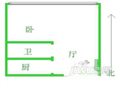 朝阳花园1室1厅1卫户型图