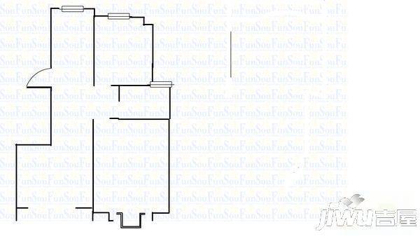 旺角花园2室2厅1卫92㎡户型图