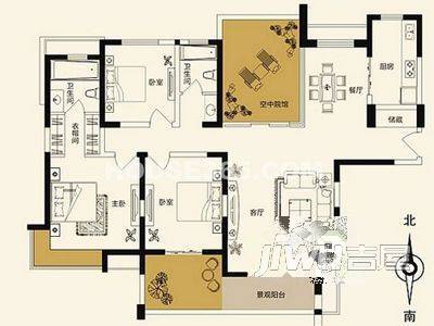 王家村公寓1室1厅1卫户型图