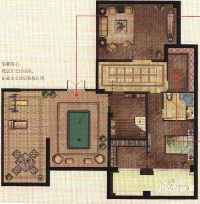 四季新城别墅3室2厅2卫户型图