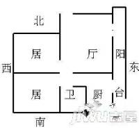 芦墅苑2室2厅1卫80㎡户型图