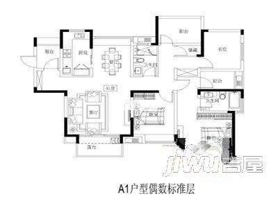 花园南村2室1厅1卫户型图