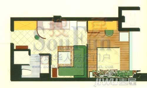 桃林雅景园2室2厅1卫91.8㎡户型图