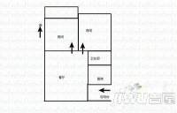 戚大街小区2室1厅1卫74㎡户型图