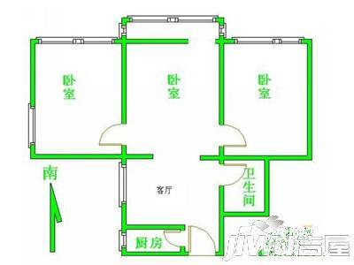 天安城市花园2室2厅1卫112㎡户型图