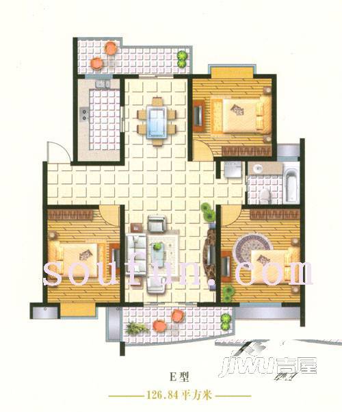 怡景名园4室2厅2卫153.9㎡户型图