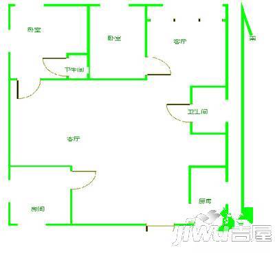 元丰苑3室2厅2卫129㎡户型图