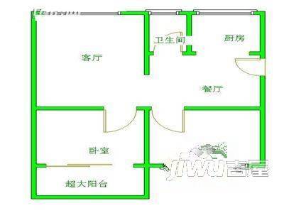 红星新村3室1厅1卫户型图