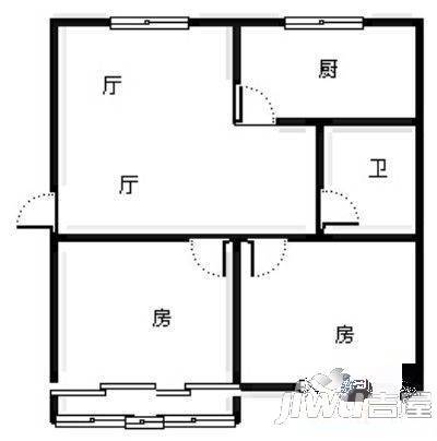 花东三村3室1厅1卫93㎡户型图