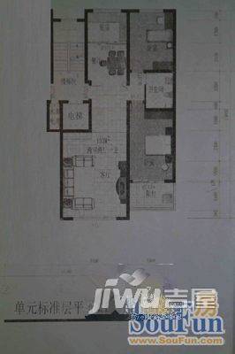 福阳山庄2室2厅1卫户型图