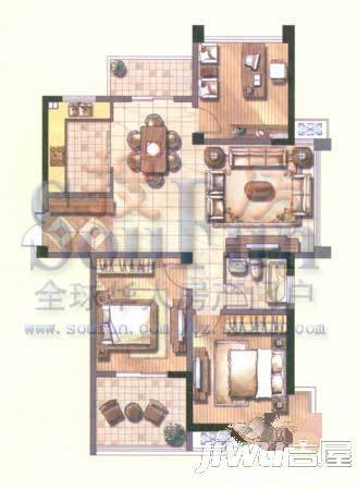 金都名苑5室2厅3卫268.4㎡户型图